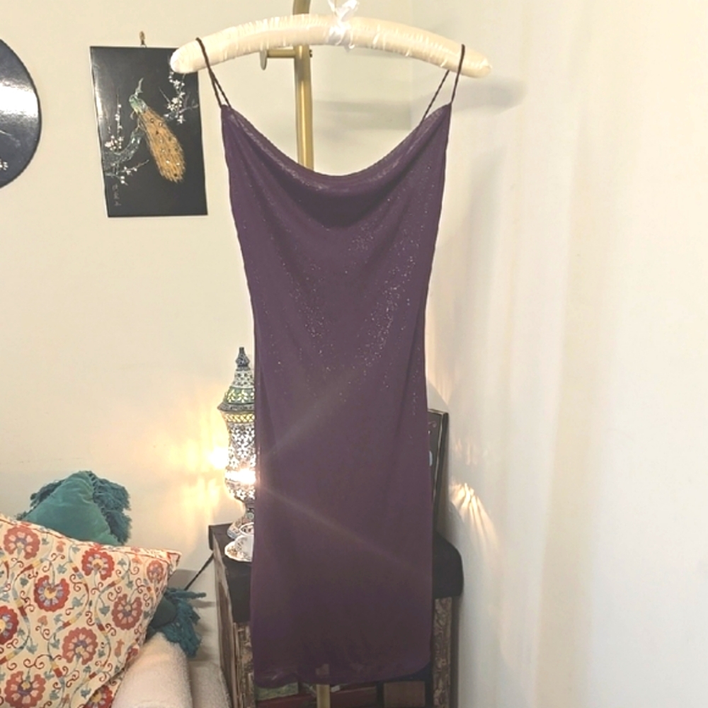 Elegant Purple Slip Dress
